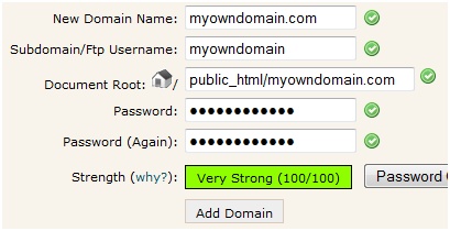 Add Add-On Domain