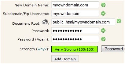 Add Add-On Domain