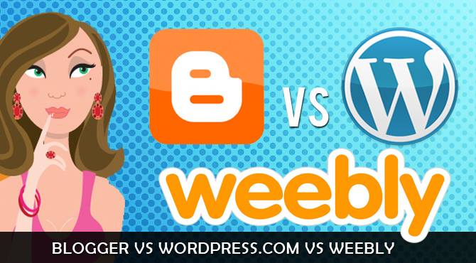 Blogger Vs Wordpress Vs Weebly