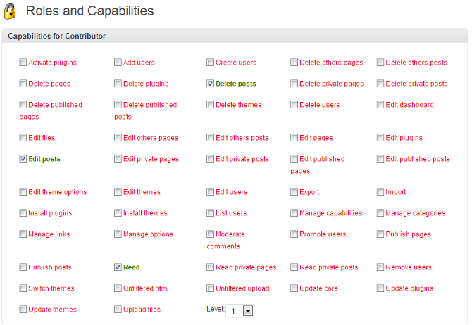 Capability Manager Edit Privileges