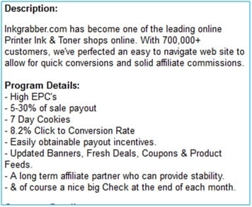 Commission Junction Product Details