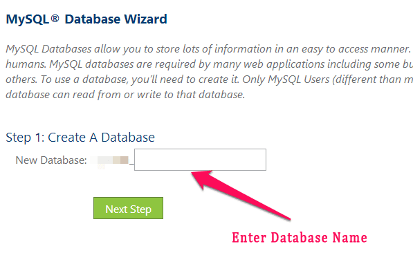 Create New Database