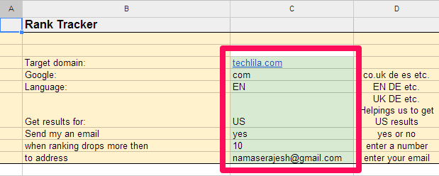 Fill Details Track Keywords Rank