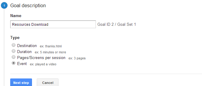 Goal Track Resource Downloads Step1