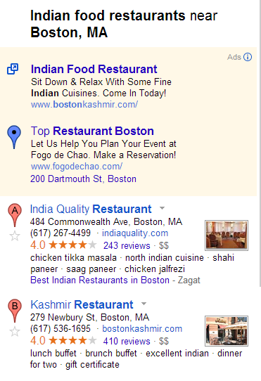 Indian Food Restaurants Boston