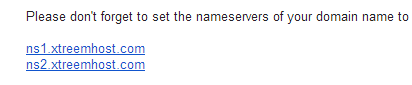 Xtreemhost.com Nameservers
