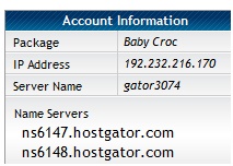 Hostgator Account Information