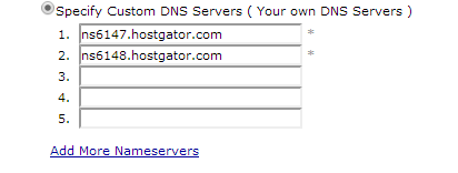 Point Nameservers