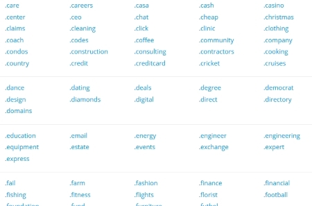 Generic Top Level Domains