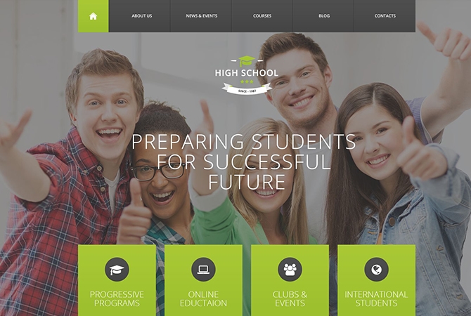 High School Education Wordpress Theme