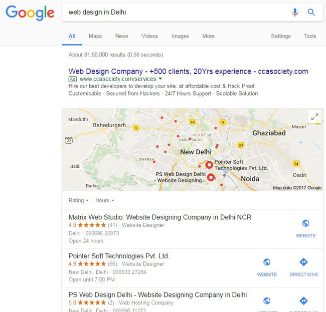 Google Local Search