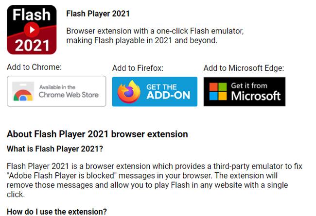 Flash Player 2021