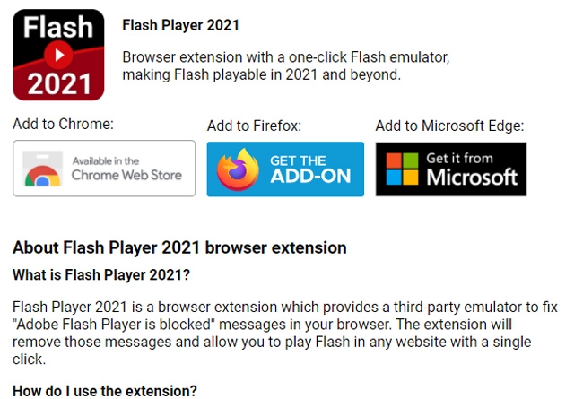 Flash Player - émulateur Flash