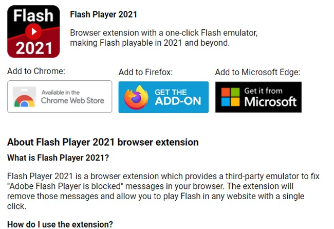 Flash Player 2021 Flash Player 2021
