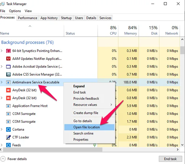 Antimalware Service Executable Antimalware Service Executable