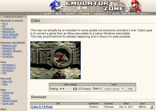 original xbox emulator cxbx