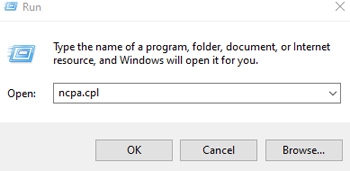 Ncpa.cpl Command