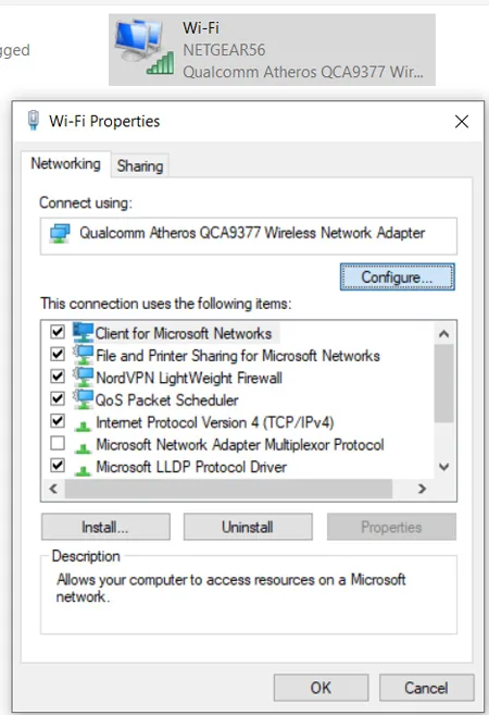 WiFi Properties WiFi Properties
