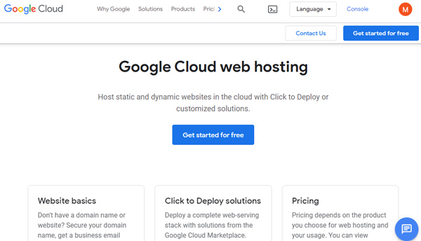 Google Cloud Hosting