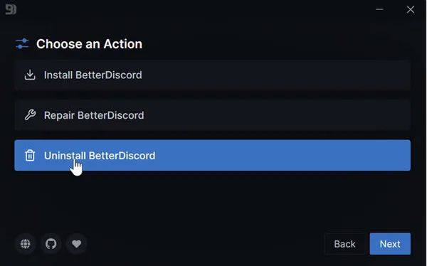 Uninstall BandagedBD