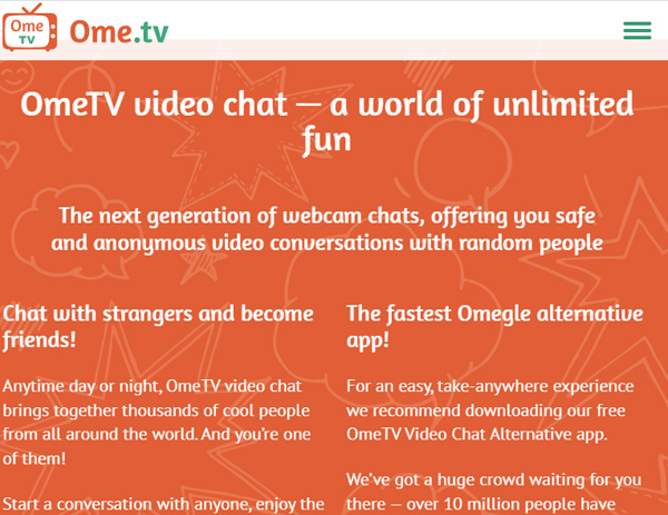 Sites like omegle chat alternative
