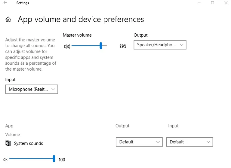 App Volume and Device Preference