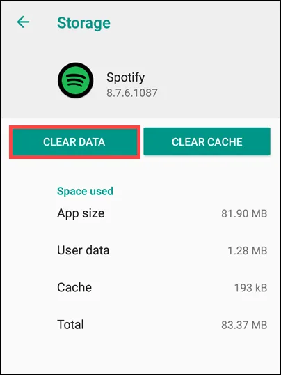 clear data clear data