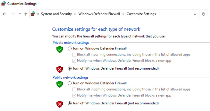 Disable Windows Defender