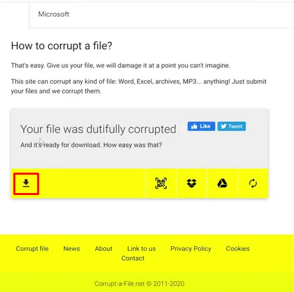 Download Corrupt File