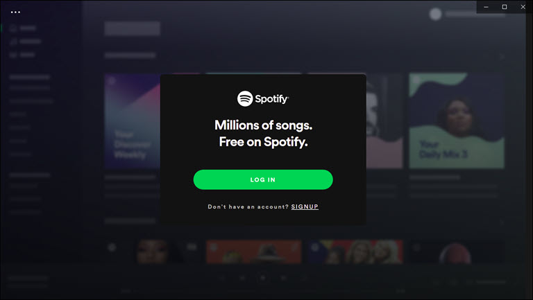 Login Spotify