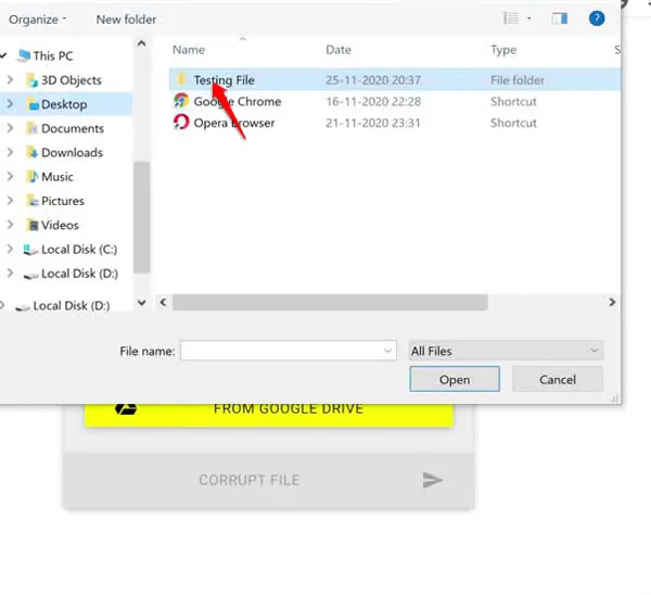Select Video File