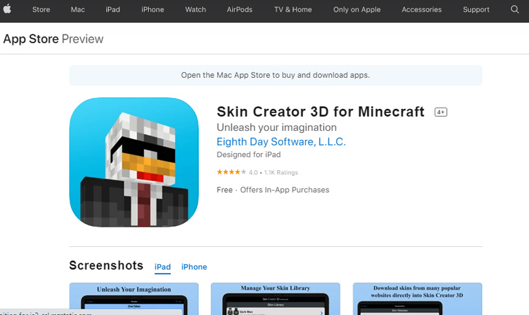 Skin Creator 3D For Minecraft
