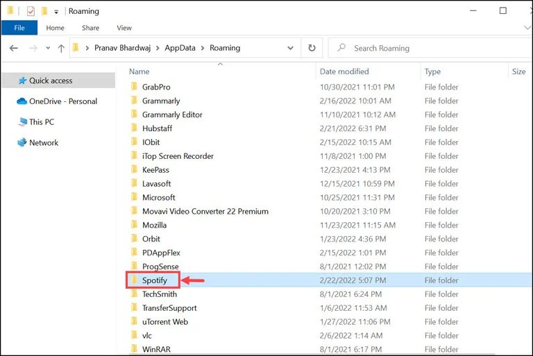 spotify folder spotify folder