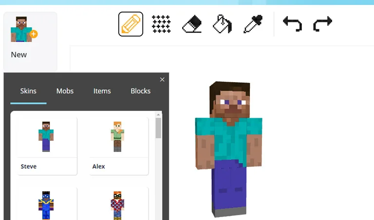 Tynker’s Minecraft Skin Editor Tynker’s Minecraft Skin Editor