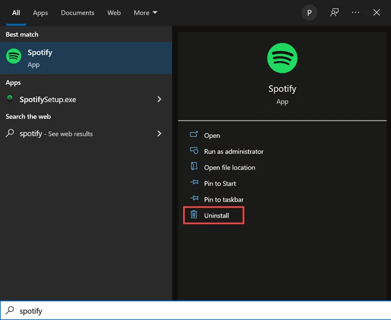 uninstall Spotify uninstall Spotify