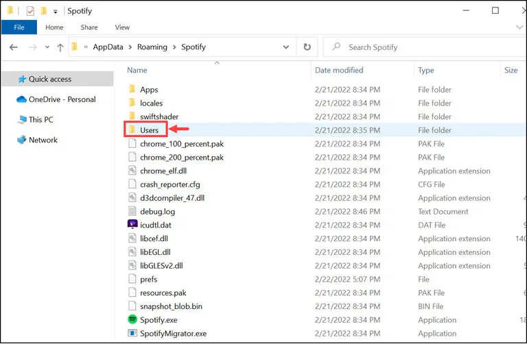 users folder users folder