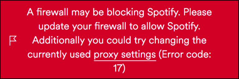 A Firewall May Be Blocking Spotify Error
