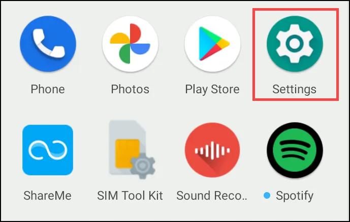 android settings