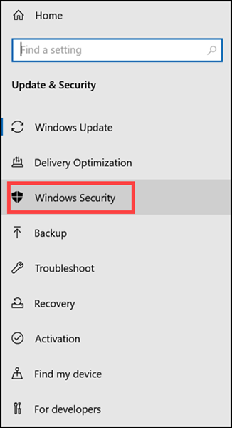 Choose Windows Security