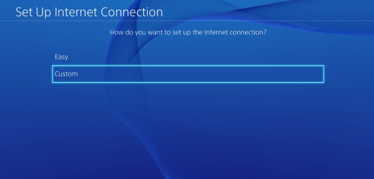 Custom Internet Connection