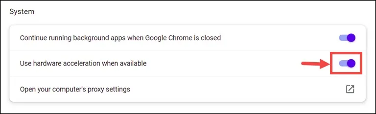 disable hardware acceleration