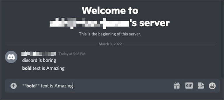 Discord Bold Text