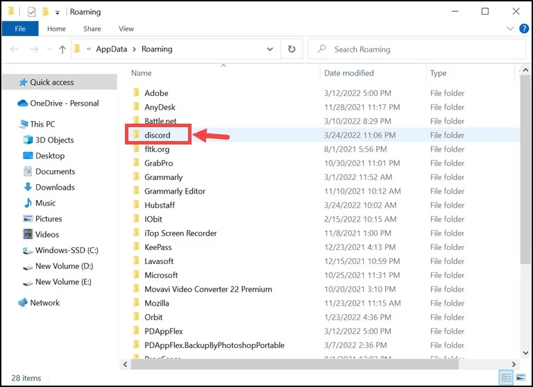 discord folder