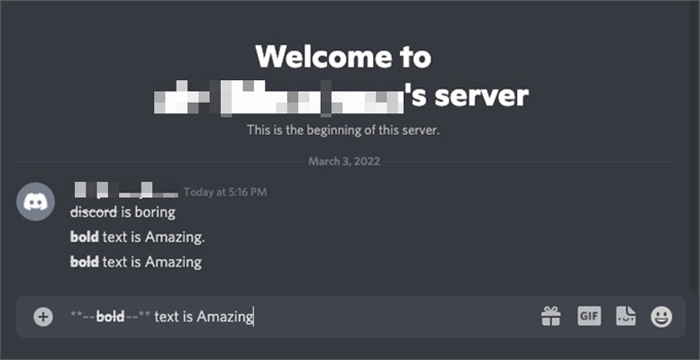 Discord Strikethrough Bold