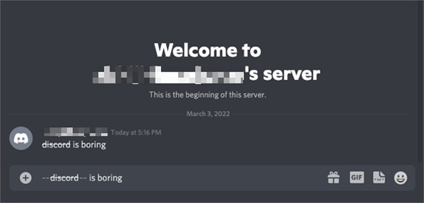 Discord Strikethrough