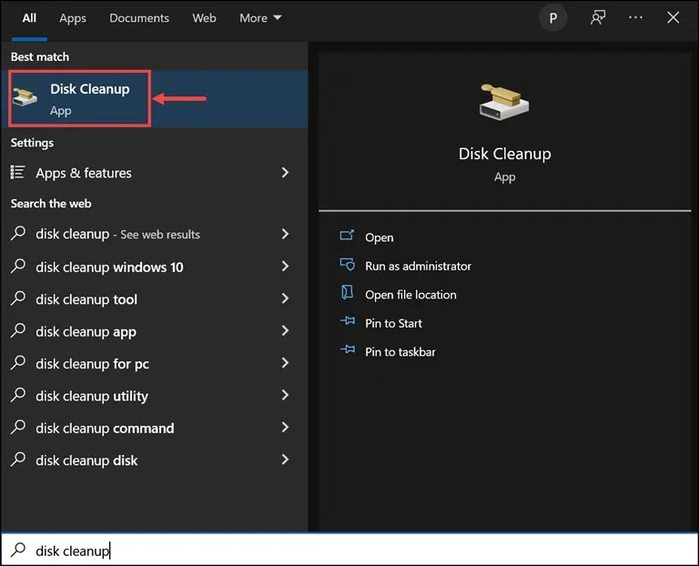 disk cleanup