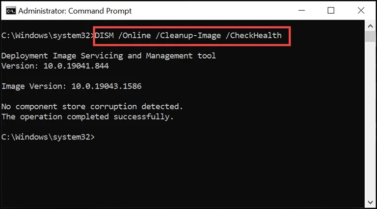 dism health check