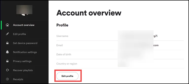 edit profile