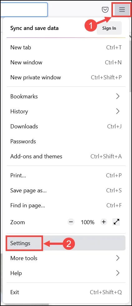 firefox settings