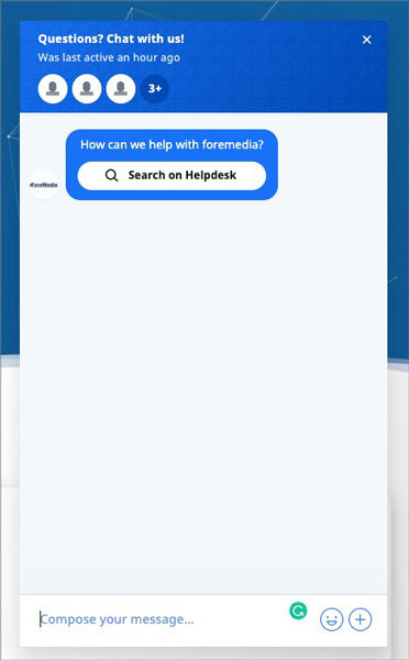 Foremedia Chat Support